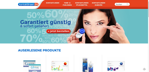 Guenstige Kontaktlinsen online bestellen im Schweizer Linsen Discount